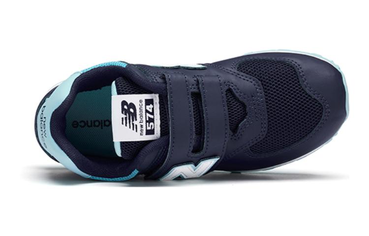 Lookbook 兒童 New Balance NB 574 網布透氣 防滑減震 兒童休閒鞋 藏藍色