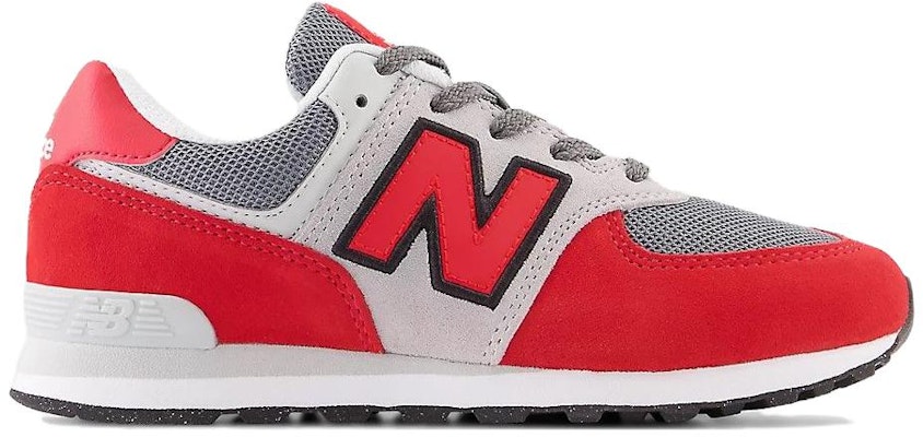 大童 New Balance NB 574 圓頭繫帶 減震耐磨 低筒 兒童跑步鞋 紅灰色 Order 大童 New Balance NB 574 圓頭繫帶 減震耐磨 低筒 兒童跑步鞋 紅灰色