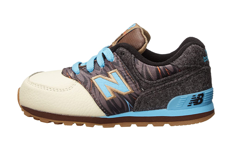 (PS) NB 574 Deep Freeze Athletic Running Sneakers Brown/Blue/Beige