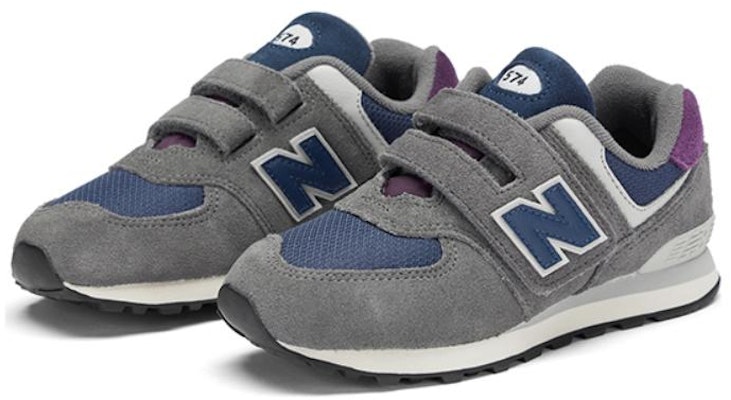 (PS) New Balance 574 魔术贴 "城堡灰/海军蓝" PV574KGN Lookbook (PS) New Balance 574 魔术贴 "城堡灰/海军蓝" PV574KGN