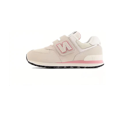 (PS) NB 574 Hook & Loop Shoes 'Pink White'