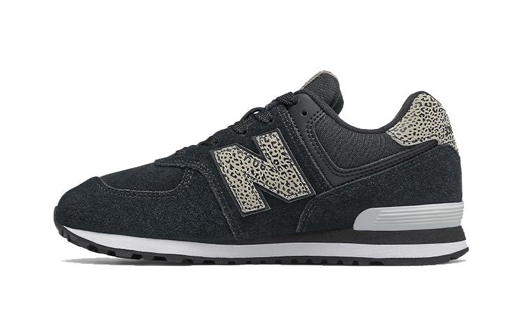 Buy 中童 New Balance 574 輕便低筒跑步鞋 黑色豹紋