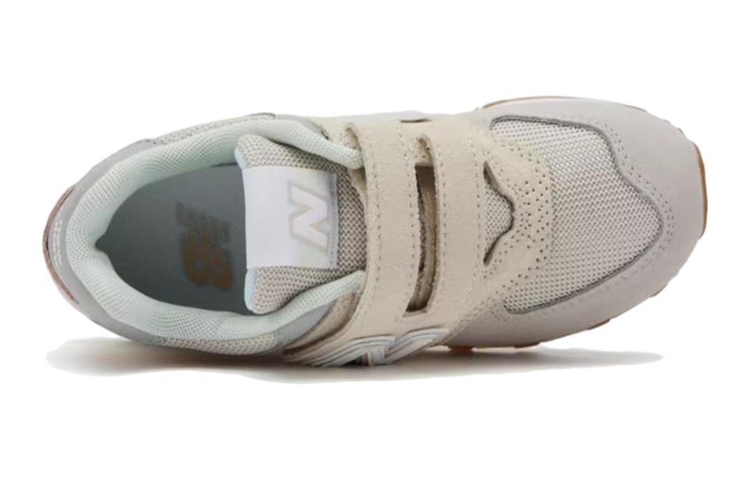 Lookbook 兒童 New Balance NB 574 運動 減震 低幫 兒童跑步鞋 灰米色