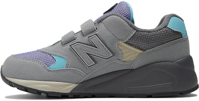 (Preschool) New Balance 580 Hook & Loop 'Shadow Grey with Electric Indigo' PV580VA