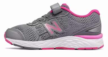 (Preschool) New Balance 680 V5 'Grey Pink Hook and Loop' KA680SSY (Preschool) New Balance 680 V5 'Grey Pink Hook and Loop' KA680SSY