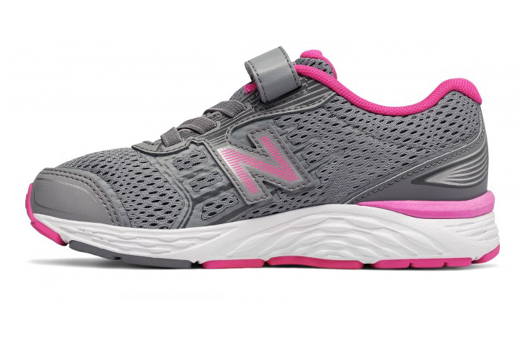 (Preschool) New Balance 680 V5 'Grey Pink Hook and Loop' KA680SSY
