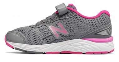 (Preschool) New Balance 680 V5 'Grey Pink Hook and Loop' KA680SSY (Preschool) New Balance 680 V5 'Grey Pink Hook and Loop' KA680SSY