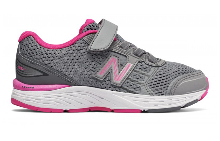 Order 兒童版 New Balance 680 v5 "魔術貼" 低筒休閒跑步鞋 灰粉色