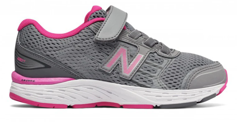 兒童版 New Balance 680 v5 "魔術貼" 低筒休閒跑步鞋 灰粉色 Order 兒童版 New Balance 680 v5 "魔術貼" 低筒休閒跑步鞋 灰粉色