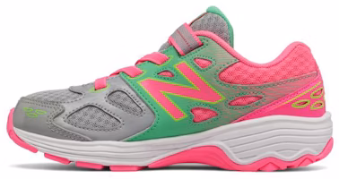 (Preschool) New Balance 680v3 'Grey Pink Velcro' KA680GKY (Preschool) New Balance 680v3 'Grey Pink Velcro' KA680GKY