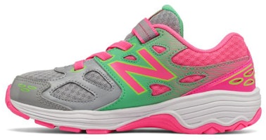 (Preschool) New Balance 680v3 'Grey Pink Velcro' KA680GKY (Preschool) New Balance 680v3 'Grey Pink Velcro' KA680GKY
