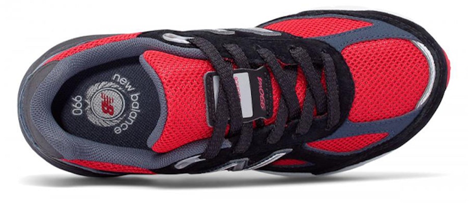 (Preschool) New Balance 990 v4 'Black Red' KJ990K1P Lookbook (Preschool) New Balance 990 v4 'Black Red' KJ990K1P