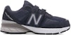 (PS) New Balance 990v5 Hook and Loop 'Navy' Lelaki-Kasut Biru Tali Velcro PV990NV5