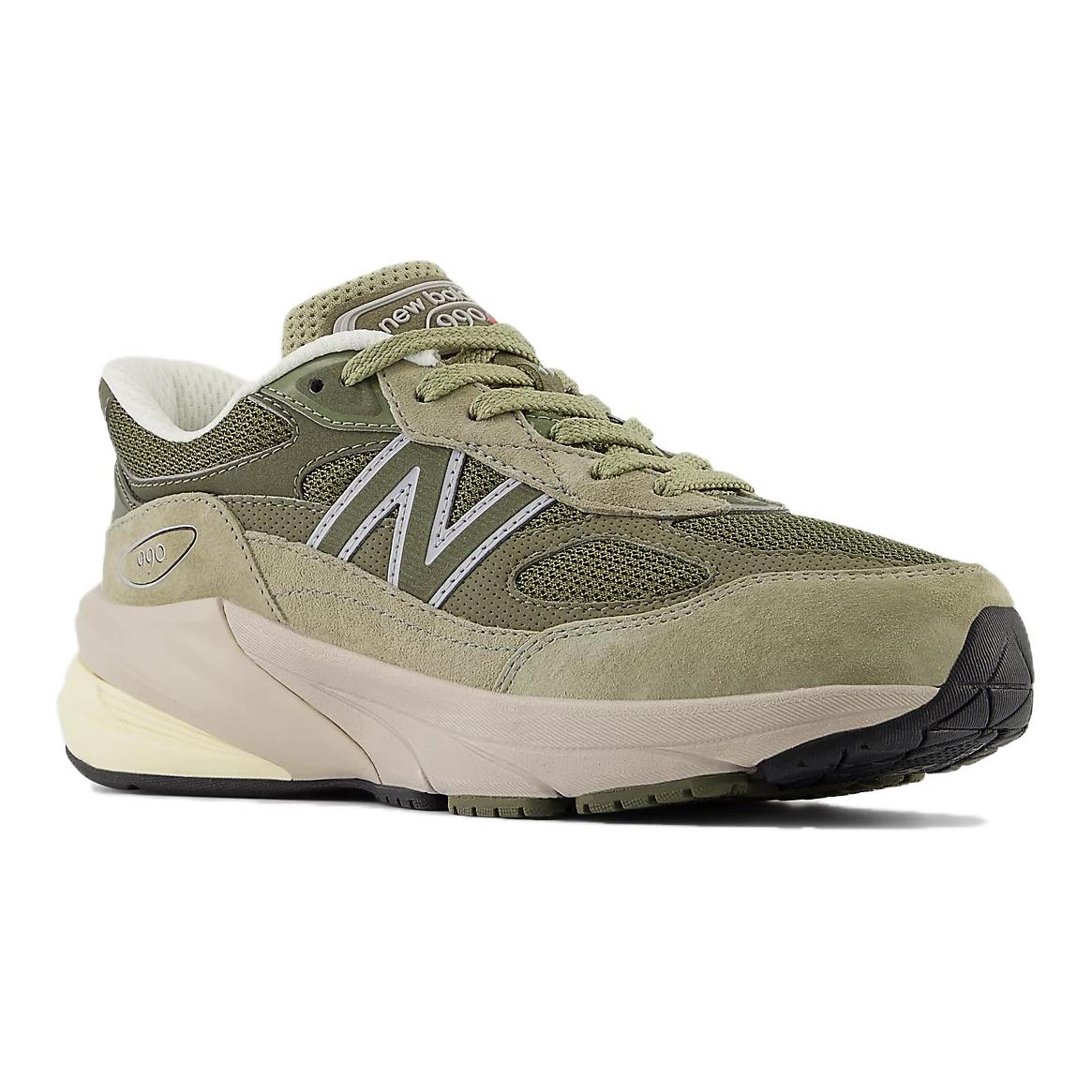 Lookbook 兒童 New Balance NB 990 V6 輕便舒適 防滑耐磨 低筒 兒童跑步鞋 軍綠色