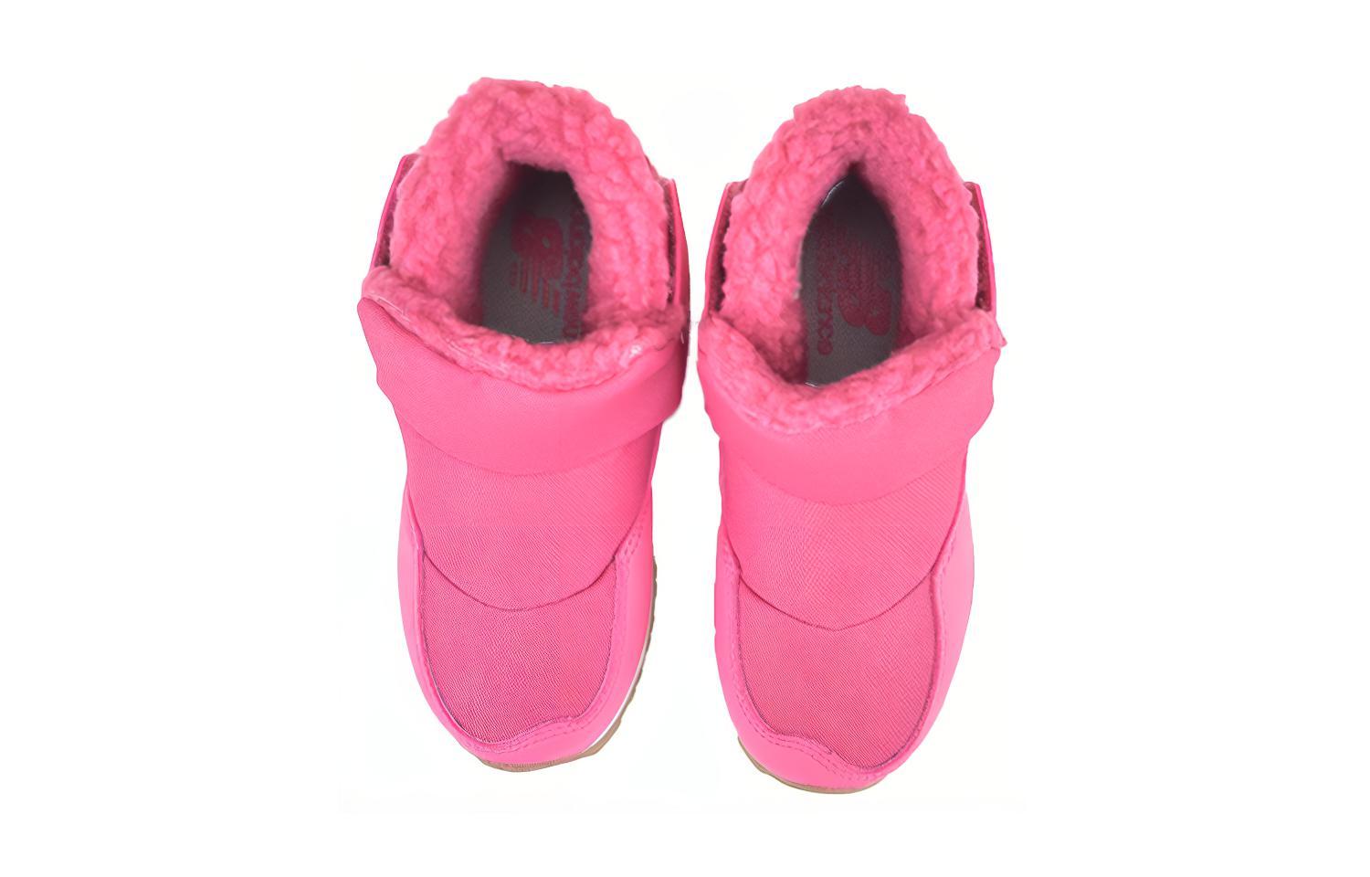 Lookbook 兒童 New Balance 996系列 魔術貼 保暖包覆性雪地靴 粉色