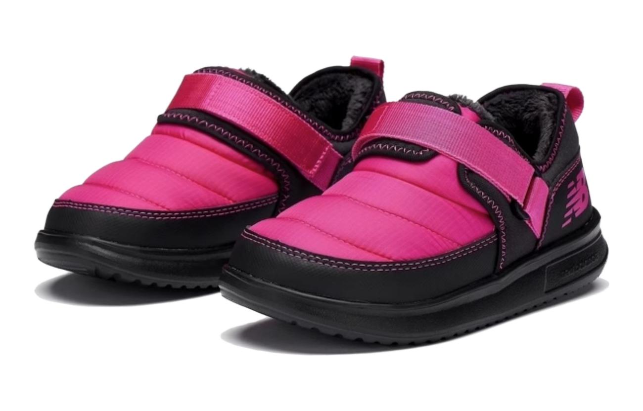 Lookbook 兒童 New Balance 加絨保暖 減震透氣 兒童休閒鞋 玫紅色