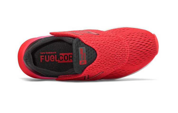 Lookbook 中童 New Balance Fresh Foam Fast 織物 低幫運動跑步鞋 紅黑色