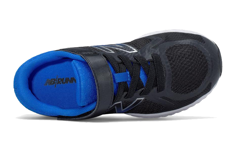 Lookbook 幼兒 New Balance 魔鬼氈快貼 720系列 v4 防滑透氣休閒跑步鞋 黑藍色