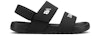 (PS) New Balance Nclay Velcro Kasual Minimalis Tapak Lembut Sandal Hitam Putih YTNCLAYB
