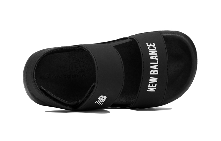Shop 中童 New Balance Nclay系列 魔術貼 簡約休閒軟底涼鞋 黑色