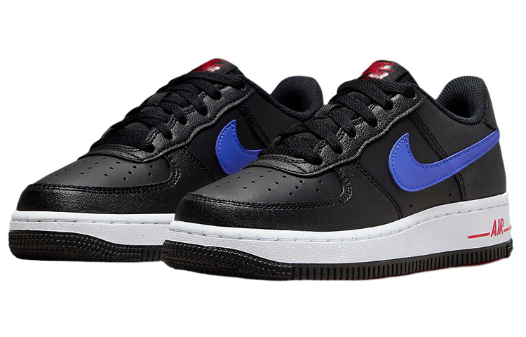 Lookbook 中童 Nike Air Force 1 Low 防滑減震 低幫 兒童板鞋 黑色