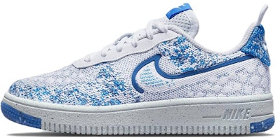 (Preschool) Nike Force 1 Crater Flyknit Low Tops Classic Casual Skateboarding Shoes Blue 'White' DN4182-100 (Preschool) Nike Force 1 Crater Flyknit Low Tops Classic Casual Skateboarding Shoes Blue 'White' DN4182-100