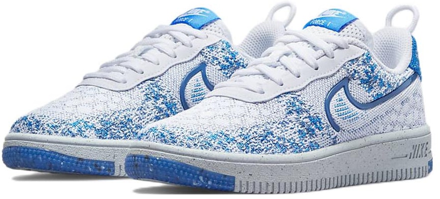 (PS) Nike Force 1 Crater Flyknit Low Sepatu Santai Skate Biru 'Putih' DN4182-100 Lookbook (PS) Nike Force 1 Crater Flyknit Low Sepatu Santai Skate Biru 'Putih' DN4182-100