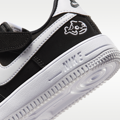 Cheap (PS) Nike Air Force 1 Low Facile à Enfiler Noir/Blanc IR1301-001