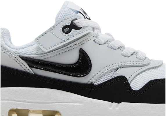 (Preschool) Nike Air Max 1 EasyOn 'Pure Platinum Black' DZ3308-106 Order (Preschool) Nike Air Max 1 EasyOn 'Pure Platinum Black' DZ3308-106