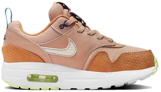 中童 Nike Air Max 1 防滑耐磨 低筒 兒童跑步鞋 黃棕色 Order 中童 Nike Air Max 1 防滑耐磨 低筒 兒童跑步鞋 黃棕色