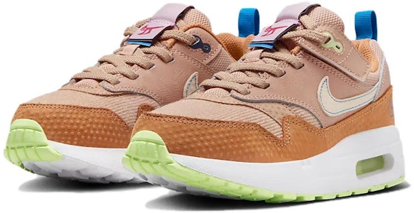 中童 Nike Air Max 1 防滑耐磨 低筒 兒童跑步鞋 黃棕色 Lookbook 中童 Nike Air Max 1 防滑耐磨 低筒 兒童跑步鞋 黃棕色