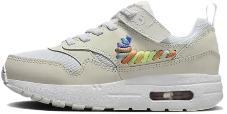 (Preschool) Nike Air Max 1 SE EasyOn 'Rainbow Lace Swoosh' FN4784-100 Buy (Preschool) Nike Air Max 1 SE EasyOn 'Rainbow Lace Swoosh' FN4784-100