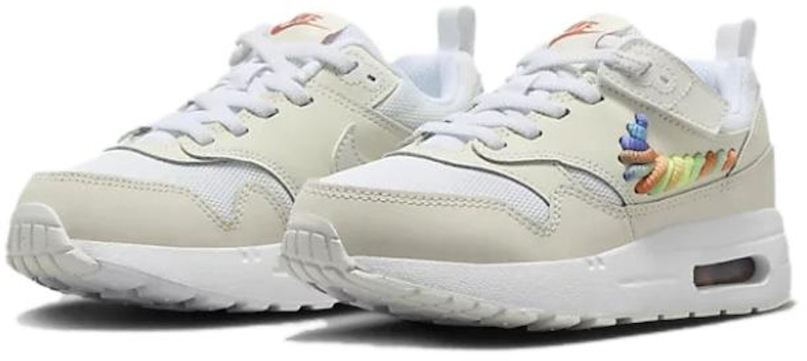 (Preschool) Nike Air Max 1 SE EasyOn 'Rainbow Lace Swoosh' FN4784-100 Lookbook (Preschool) Nike Air Max 1 SE EasyOn 'Rainbow Lace Swoosh' FN4784-100