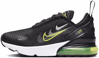 (Preschool) Nike Air Max 270 'Multi-Swoosh - Black Volt' FV7018-001 (Preschool) Nike Air Max 270 'Multi-Swoosh - Black Volt' FV7018-001