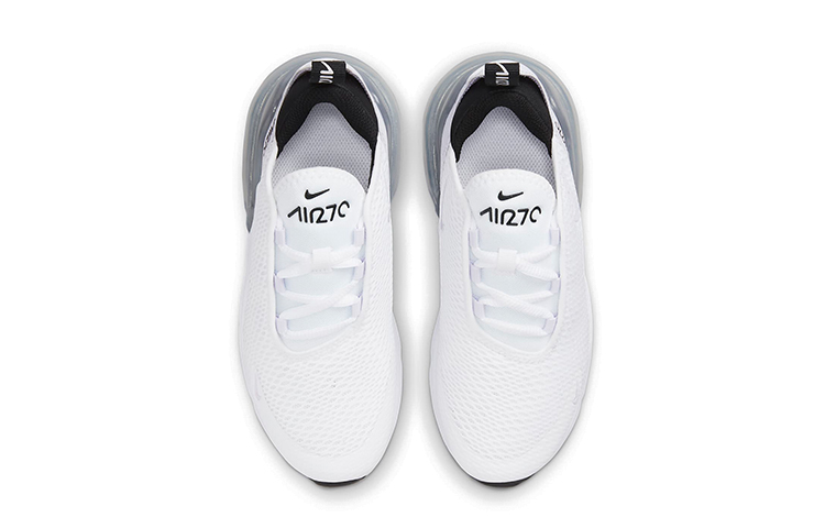 Shop BP幼童 Nike Air Max 270 減震防滑 低幫運動跑步鞋 白黑灰