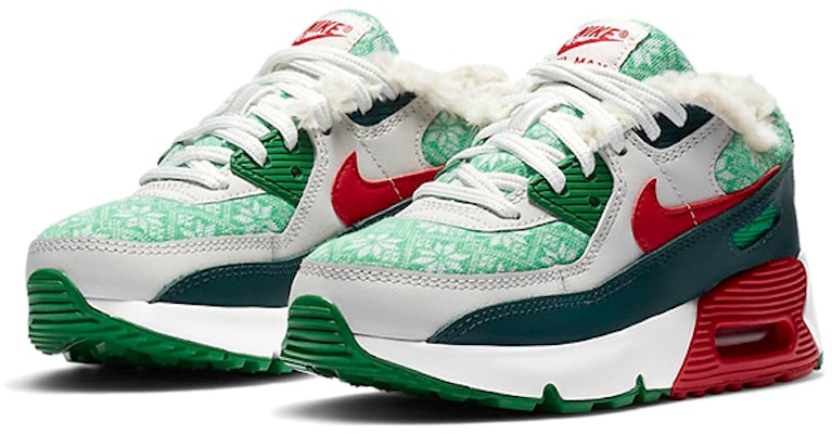 幼童 Nike Air Max 90 “聖誕節 2020” 復古休閒低筒跑步鞋 綠紅白 Lookbook 幼童 Nike Air Max 90 “聖誕節 2020” 復古休閒低筒跑步鞋 綠紅白