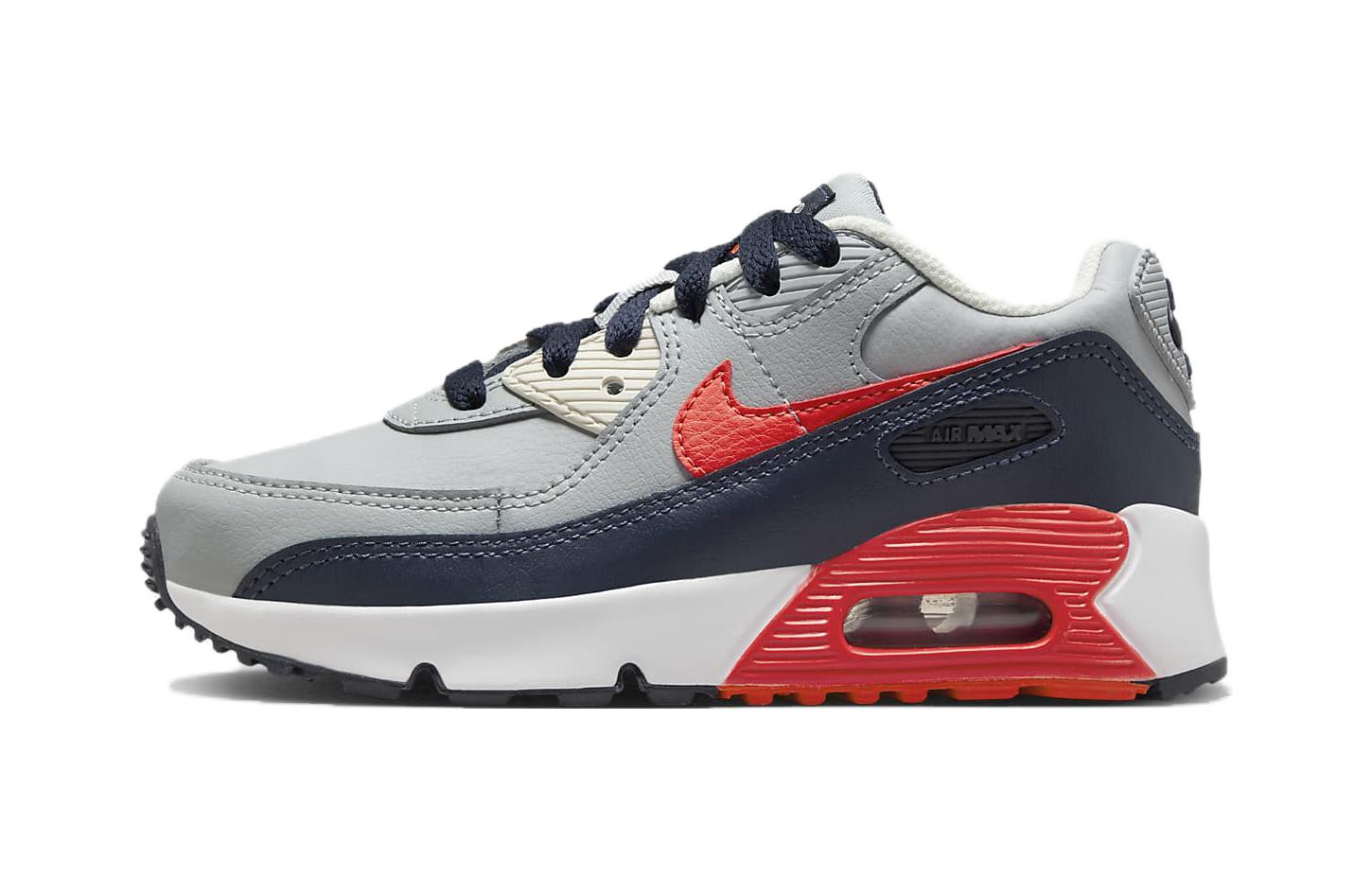 Buy (PS) 耐克Air Max 90 灰色亮猩红 CD6867-021