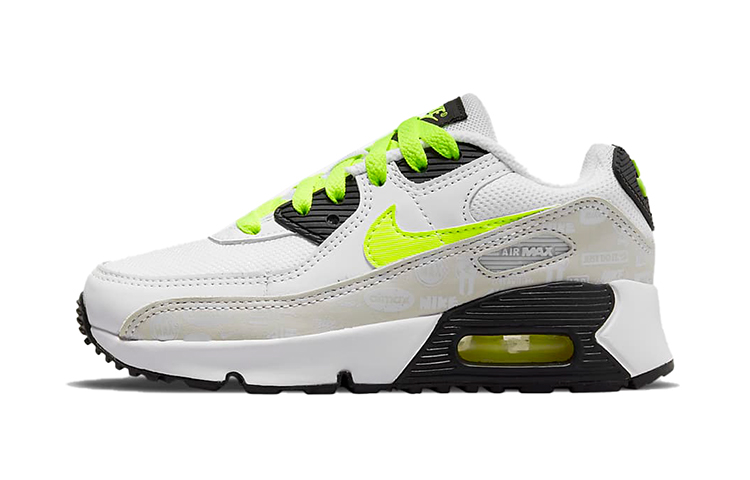 (Preschool) Nike Air Max 90 'Reflective Logo - White Volt' CD6867-112