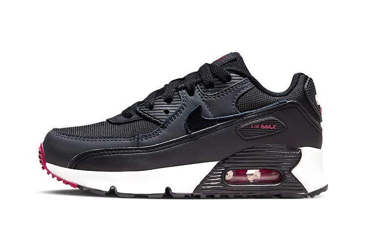 Buy (PS) Nike Air Max 90 Kulit 'Hitam Merah Tim' CD6867-022