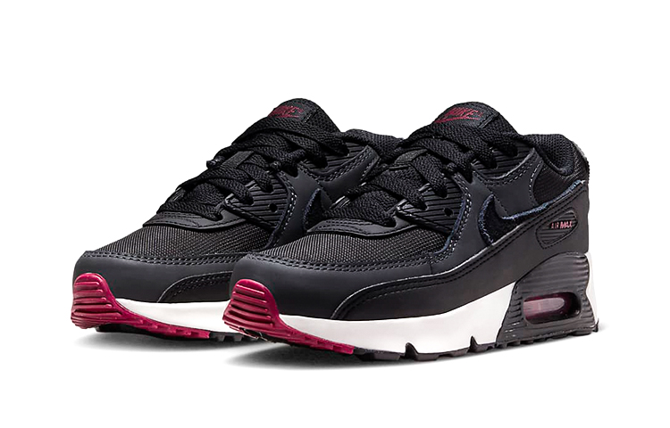 Lookbook (PS) Nike Air Max 90 Kulit 'Hitam Merah Tim' CD6867-022