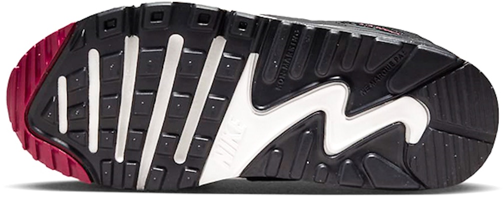 (PS) Nike Air Max 90 Kulit 'Hitam Merah Tim' CD6867-022 Shop (PS) Nike Air Max 90 Kulit 'Hitam Merah Tim' CD6867-022