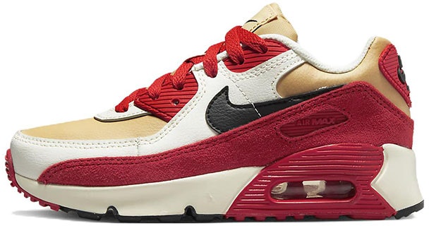 nike-air-max-90-leather-sesame-red-clay-ps