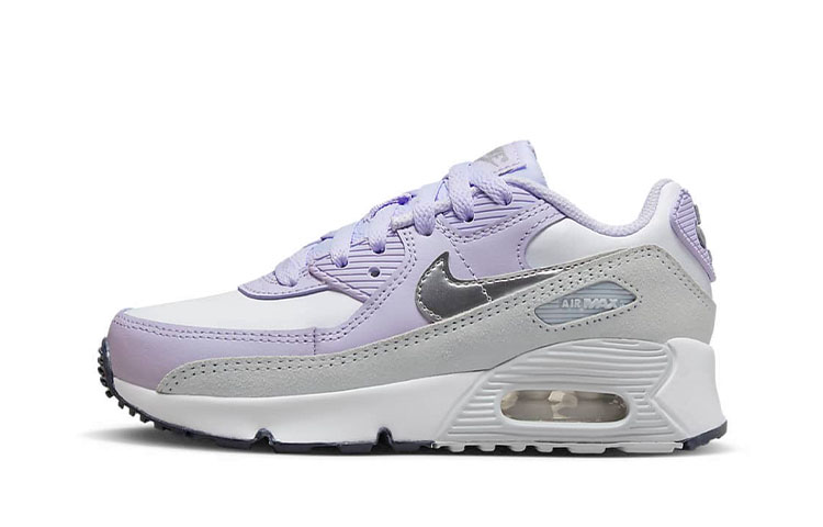 Buy （學齡前）Nike Air Max 90 皮革 '紫羅蘭霜' CD6867-123