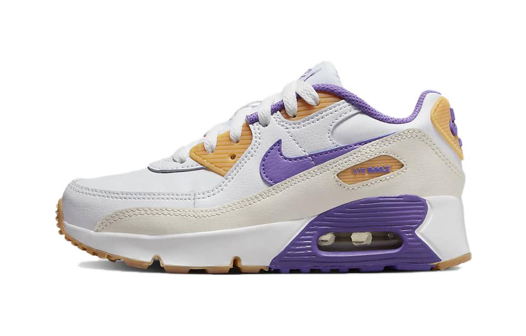 Buy (Preschool) Nike Air Max 90 Leather 'White Action Grape' DV3608-103