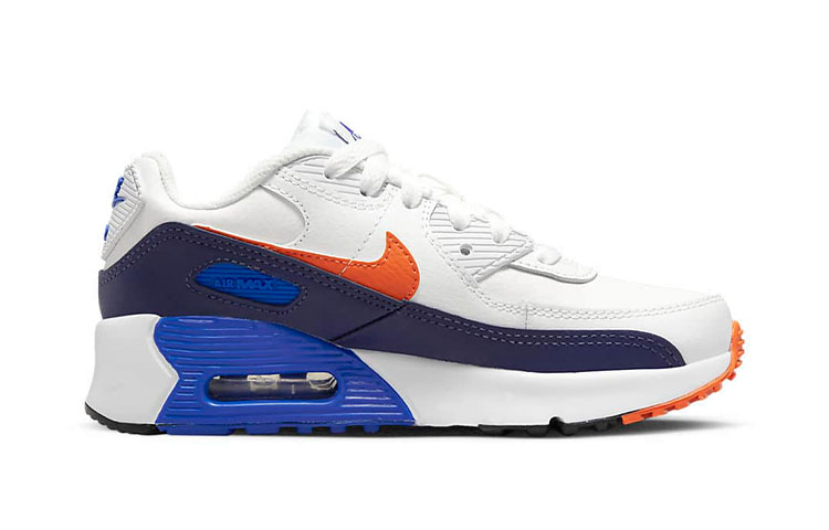 Order (Preschool) Nike Air Max 90 Leather 'White Midnight Navy' CD6867-120