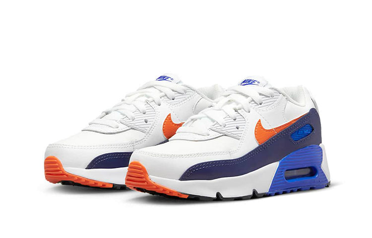 Lookbook (Preschool) Nike Air Max 90 Leather 'White Midnight Navy' CD6867-120