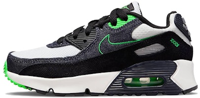 (Preschool) Nike Air Max 90 Leather SE 'Black Scream Green' DN4377-001 (Preschool) Nike Air Max 90 Leather SE 'Black Scream Green' DN4377-001