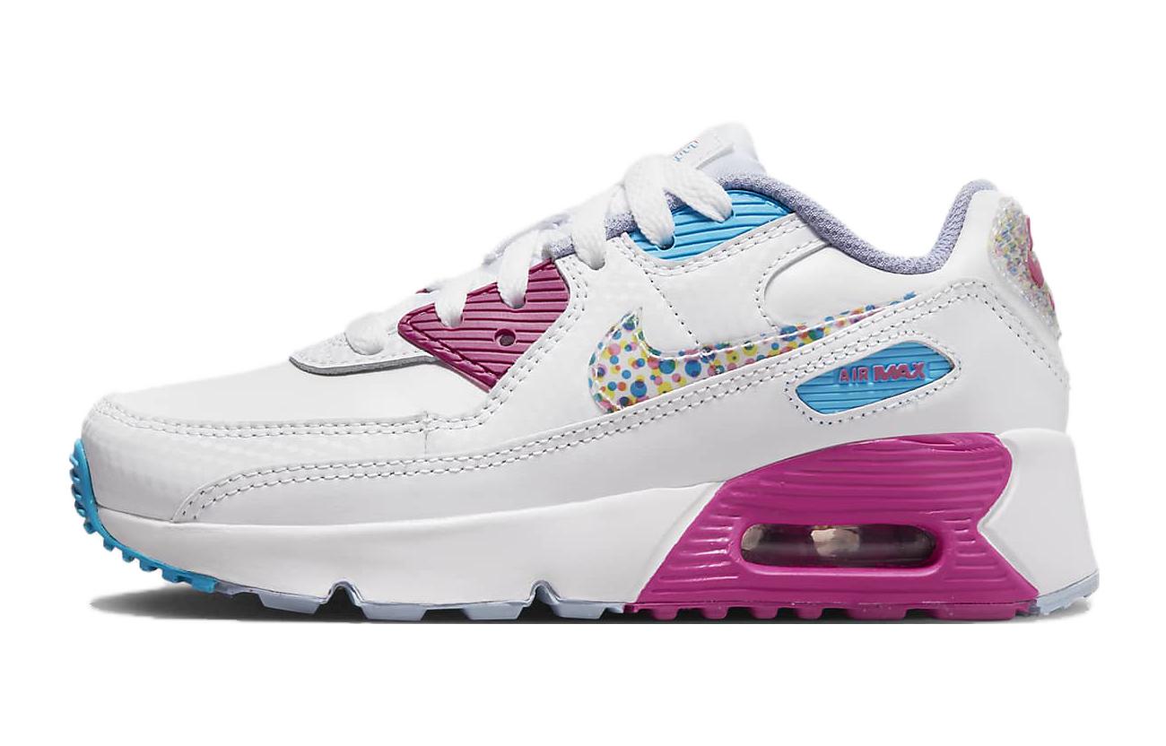 Buy （學齡前）Nike Air Max 90 皮革 SE “亮麗色彩” DV1844-100
