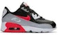 (PS) Nike Air Max 90 LTR Kulit Low-Top Hitam/Kelabu/Merah 833414-024