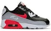 Order (PS) Nike Air Max 90 LTR Kulit Low-Top Hitam/Kelabu/Merah 833414-024
